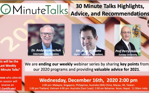 30 Minute Talks Last Weekly Webinar